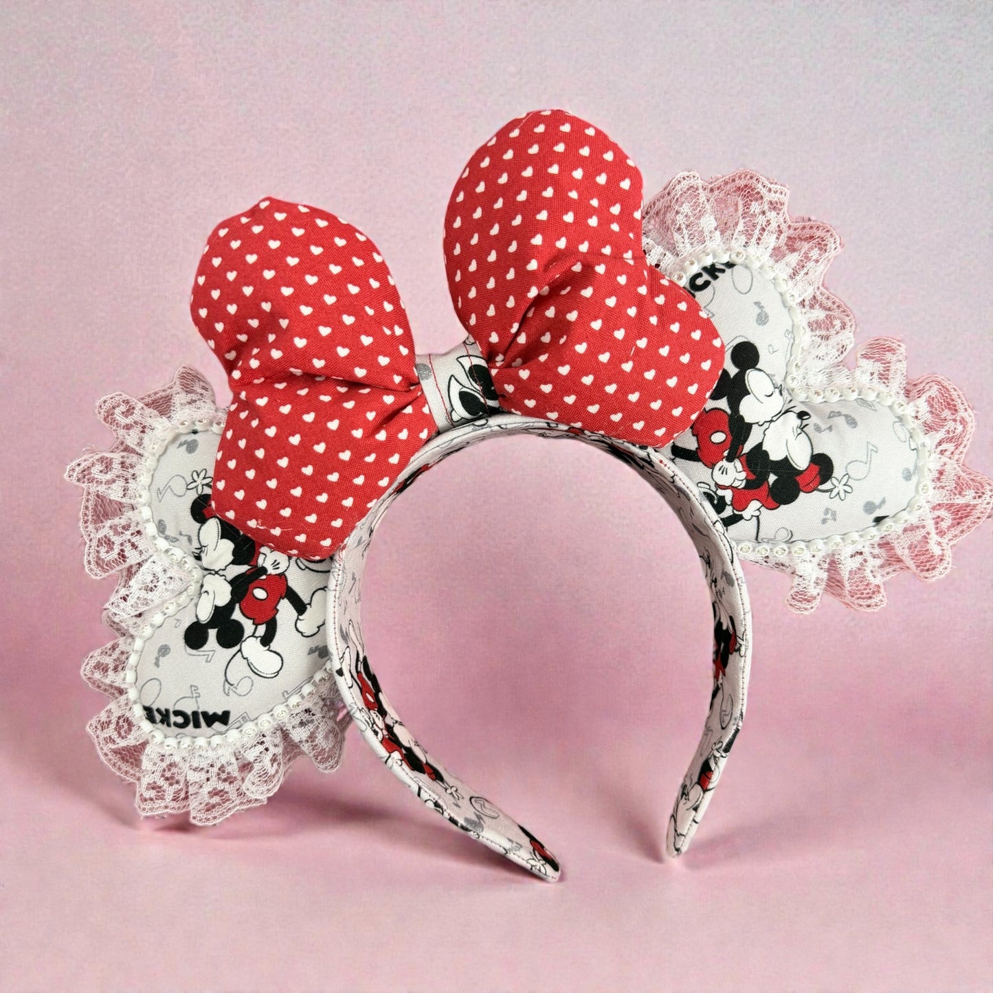 Vintage Love Lace Heart Ears Headband
