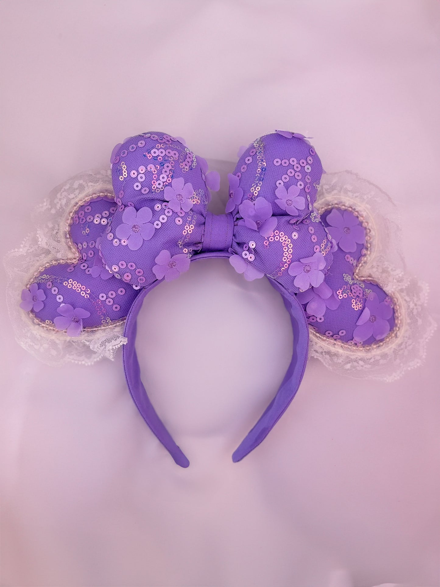 Lavander Floral Heart Ears