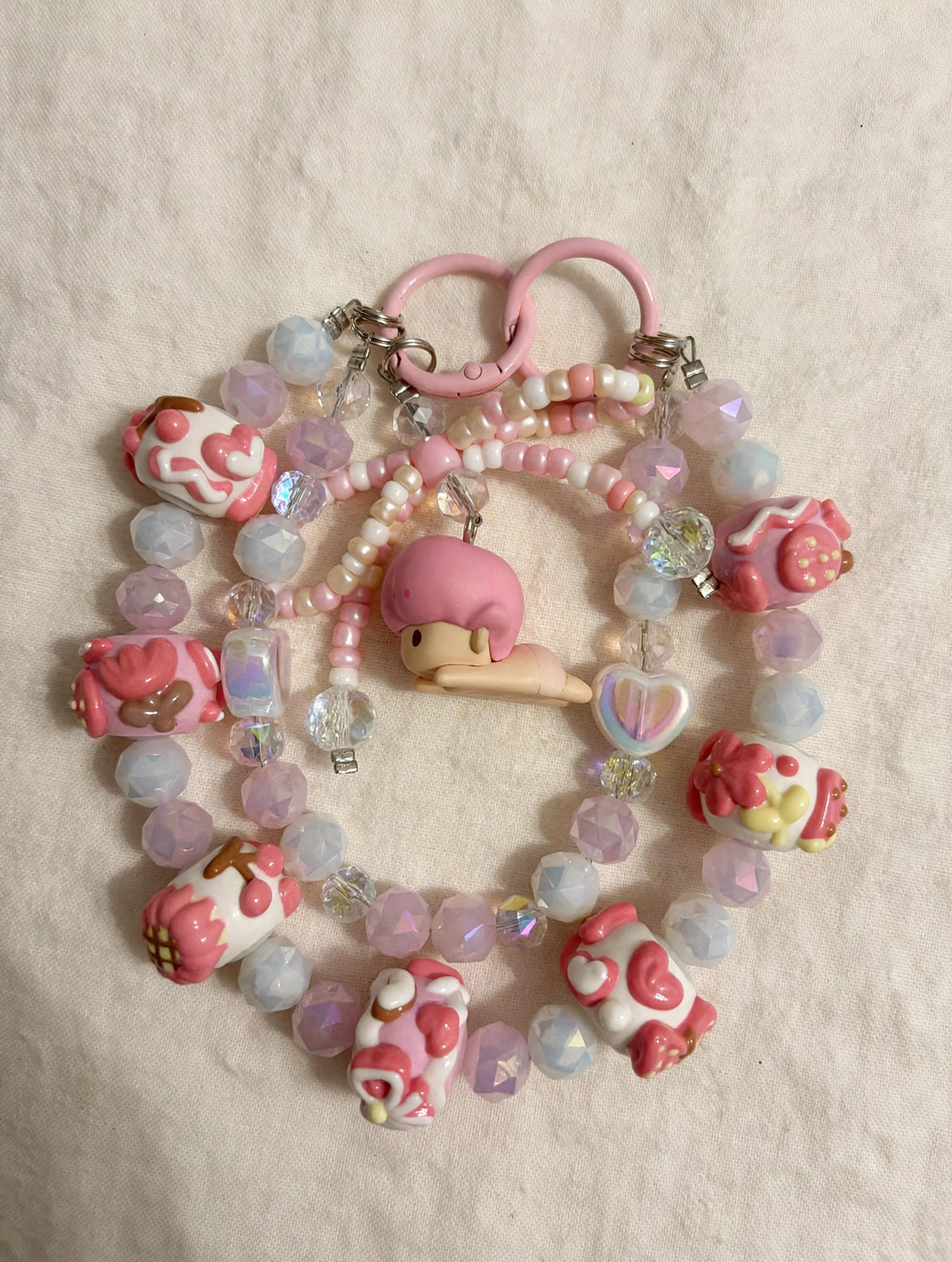 Pink Lounging Phone Charm