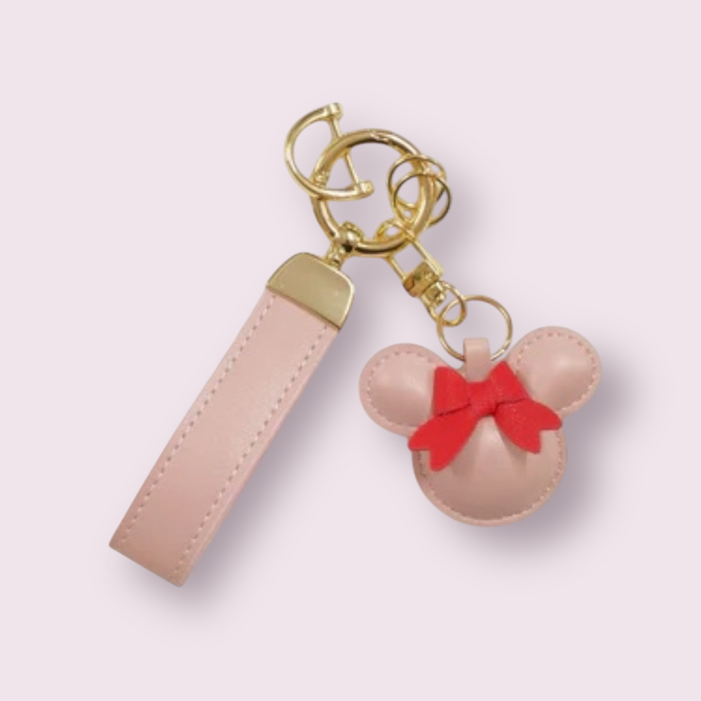 Pink & Red Mouse Keychain