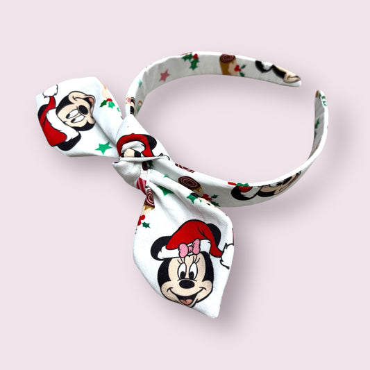 White Christmas Mouse Headband