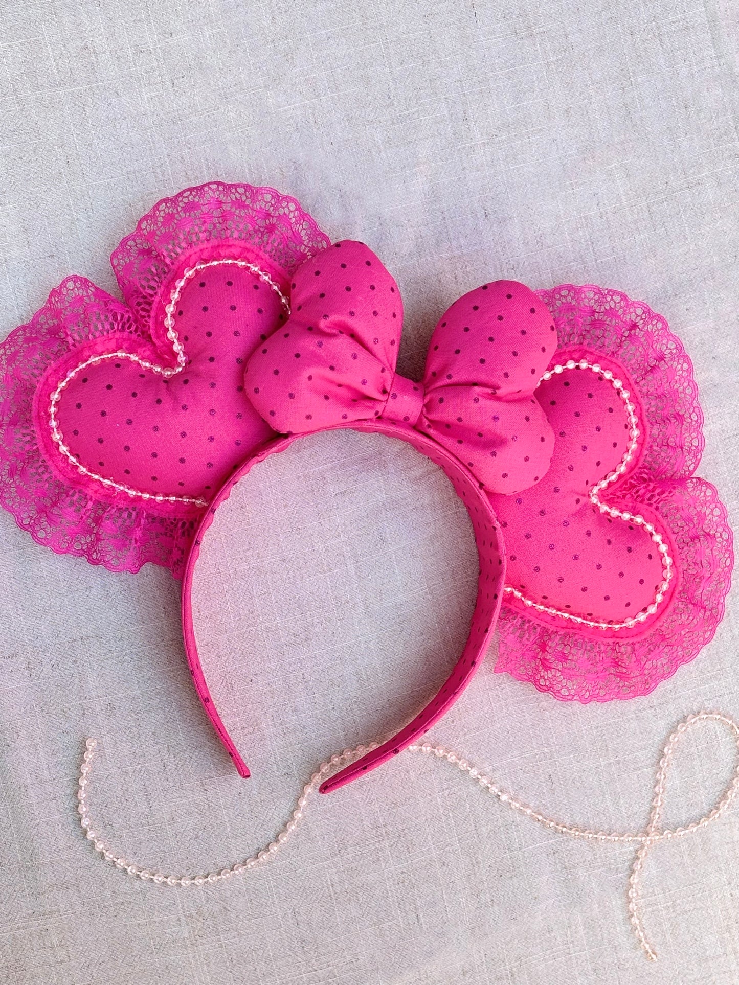 Pink Polka Dot Hearts