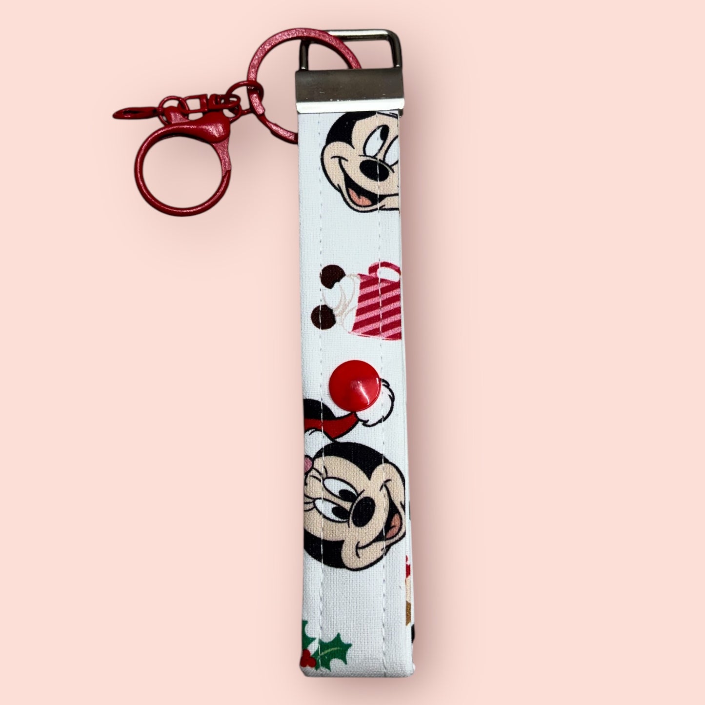 Christmas  Mouse White Keychain