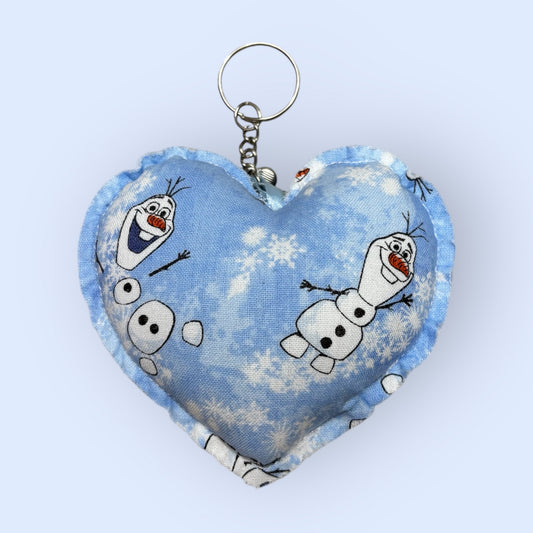 Snowman Heart Keychain