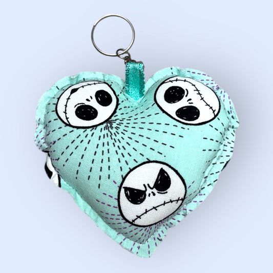 Aqua Jack Heart Keychain