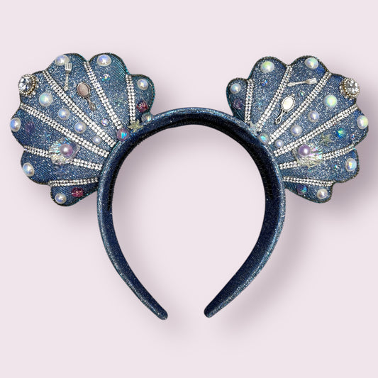 Blue Mermaid Shell Ears