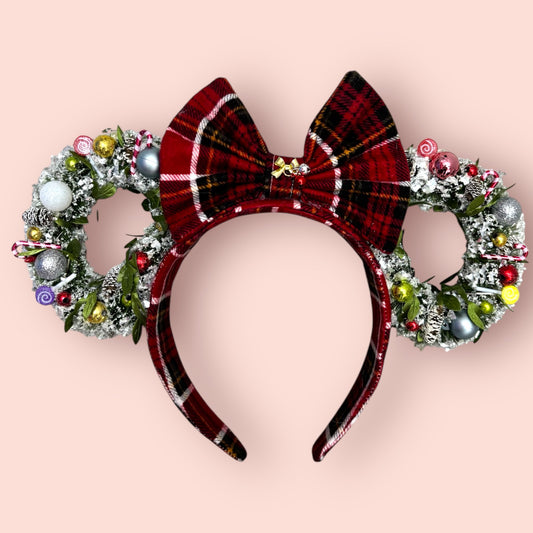 Red Wreath Light Up Ears