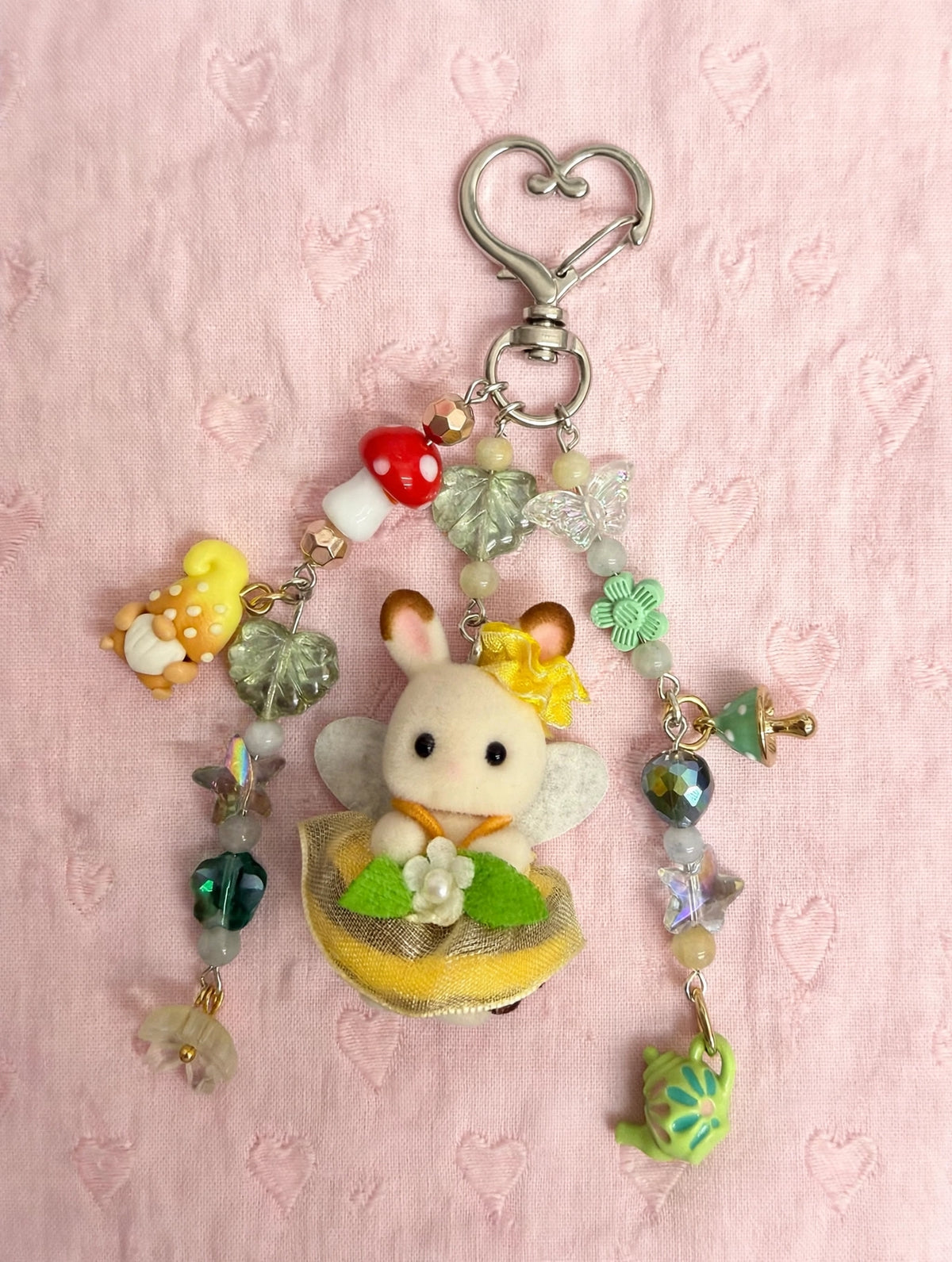 Honey Bee Bunny Bag Charm