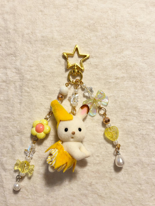Banana Bunny Bag Charm