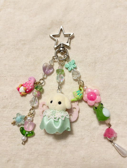 Mint Dress Bunny Bag Charm