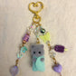 Mint Towel Cat Bag Charm