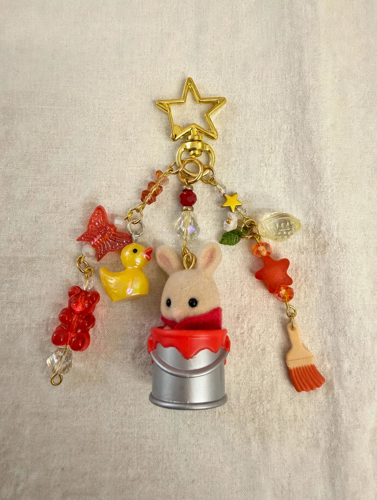 Paint Bunny Bag Charm