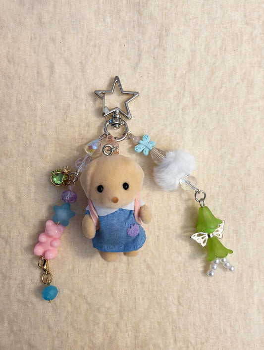 Pink Backpack Bunny Bag Charm
