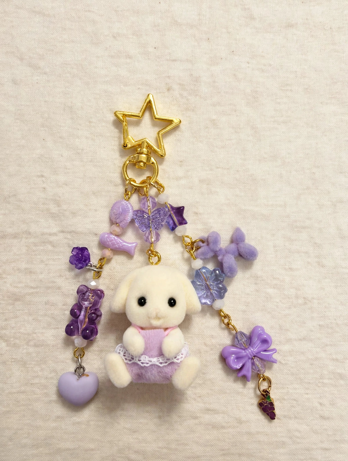 Pink Bunny Bag Charm