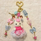Pink Lace Bunny Bag Charm
