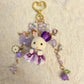 Purple Dress Bunny Bag Charm