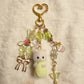 Yellow Towel Cat Bag Charm