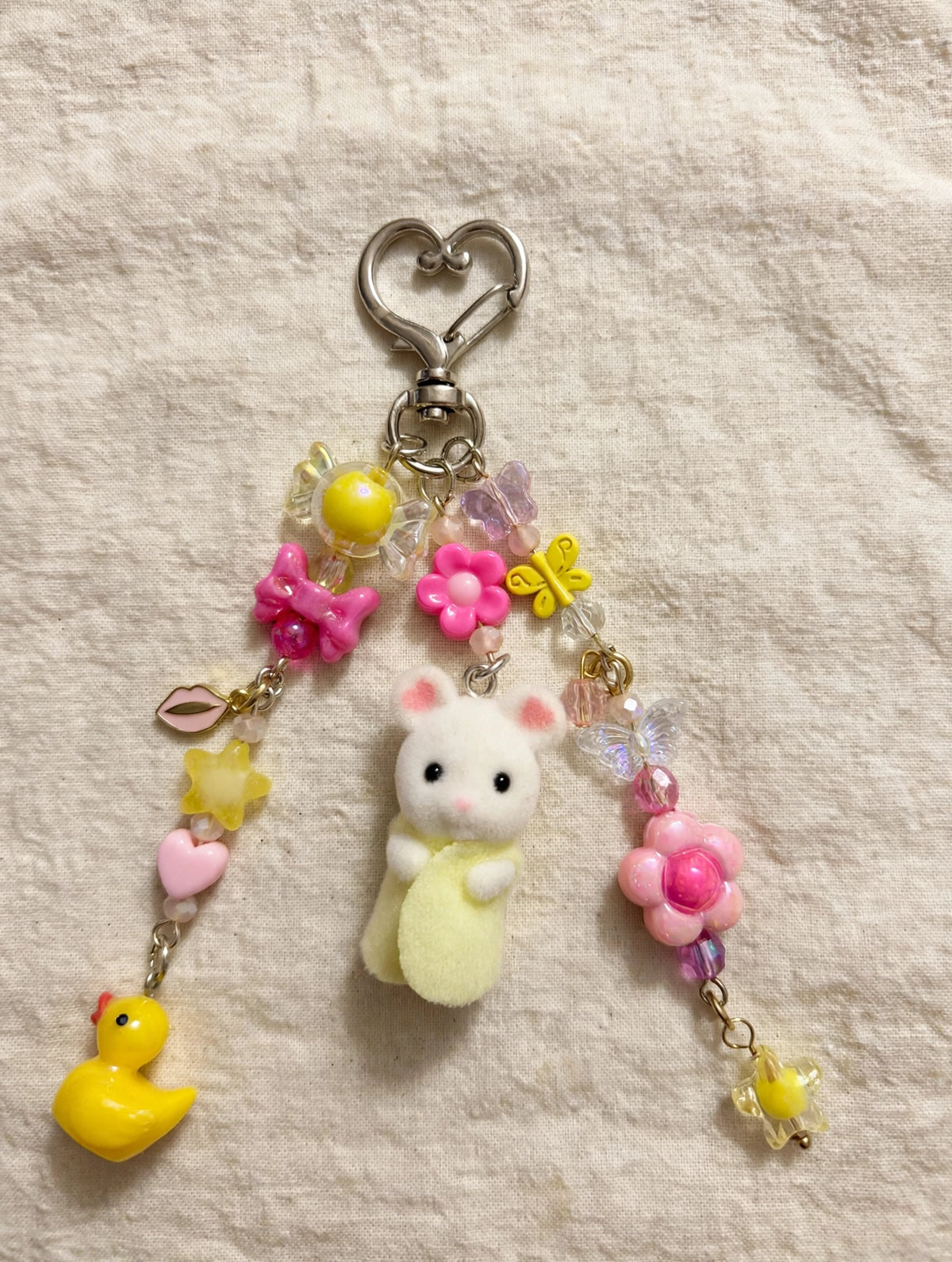 Yellow Towel Mouse Bag Charm