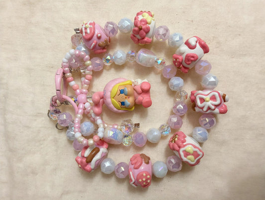 Pink Sleepy Phone Charm