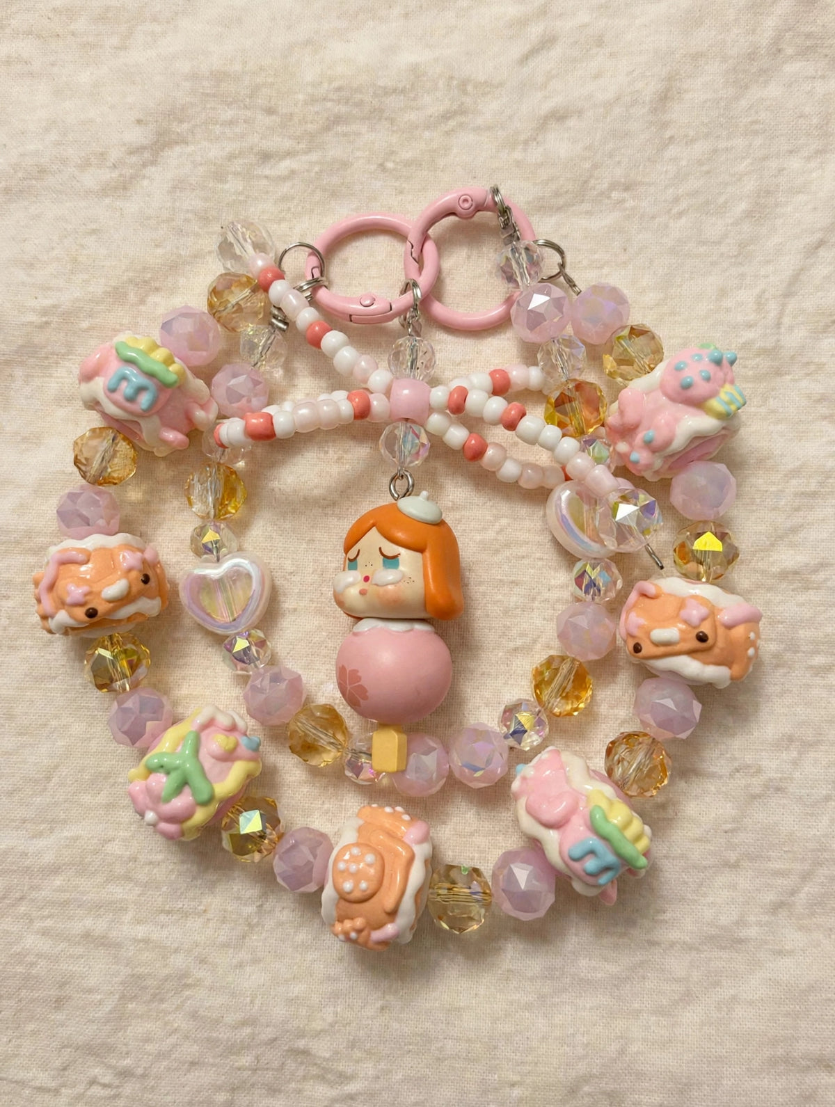 Peach Balloon Phone Charm