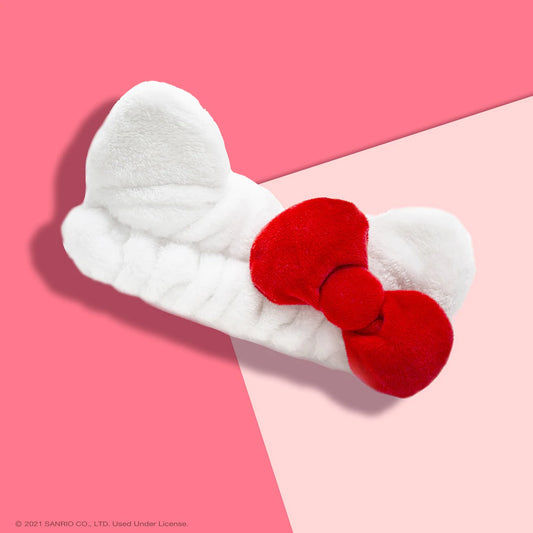 Plush Spa Headband with Hello Kitty's Signature Bow | Cruelty-Free & Vegan