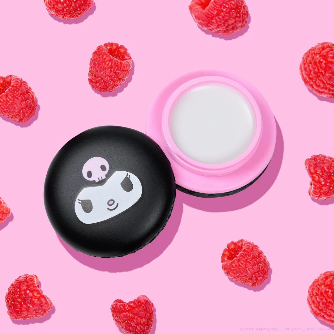 The Crème Shop x Kuromi Macaron Lip Balm - Raspberry Cream Puff