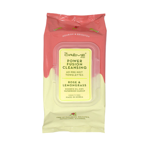 Power Fusion Cleansing 60 Pre-Wet Towelettes Rose & Lemongrass