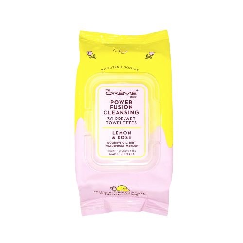 Power Fusion Cleansing 30 Pre-Wet Towelettes - Lemon & Rose